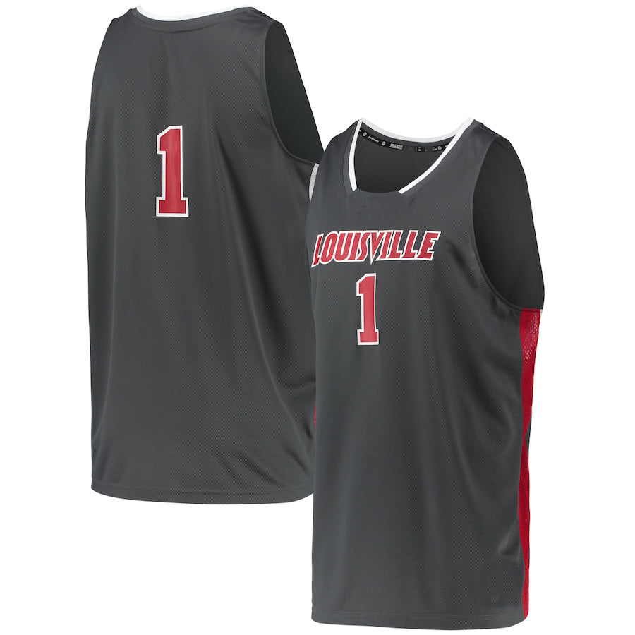 Custom #1 Gray Retro Basketball Shirt Top