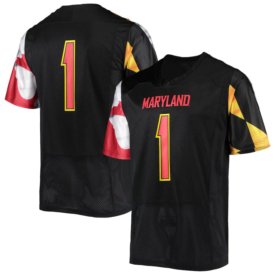 Custom #1 Black Football Shirt Top