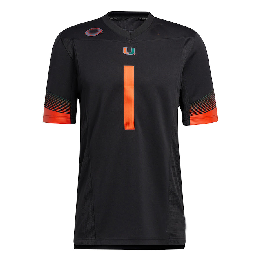 Custom #1 Black Football Shirt Top
