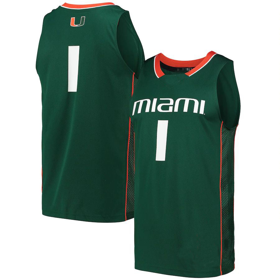 Custom #1 Green Basketball Shirt Top