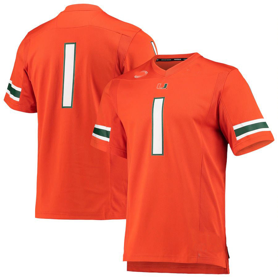 Custom #1 Orange Football Shirt Top