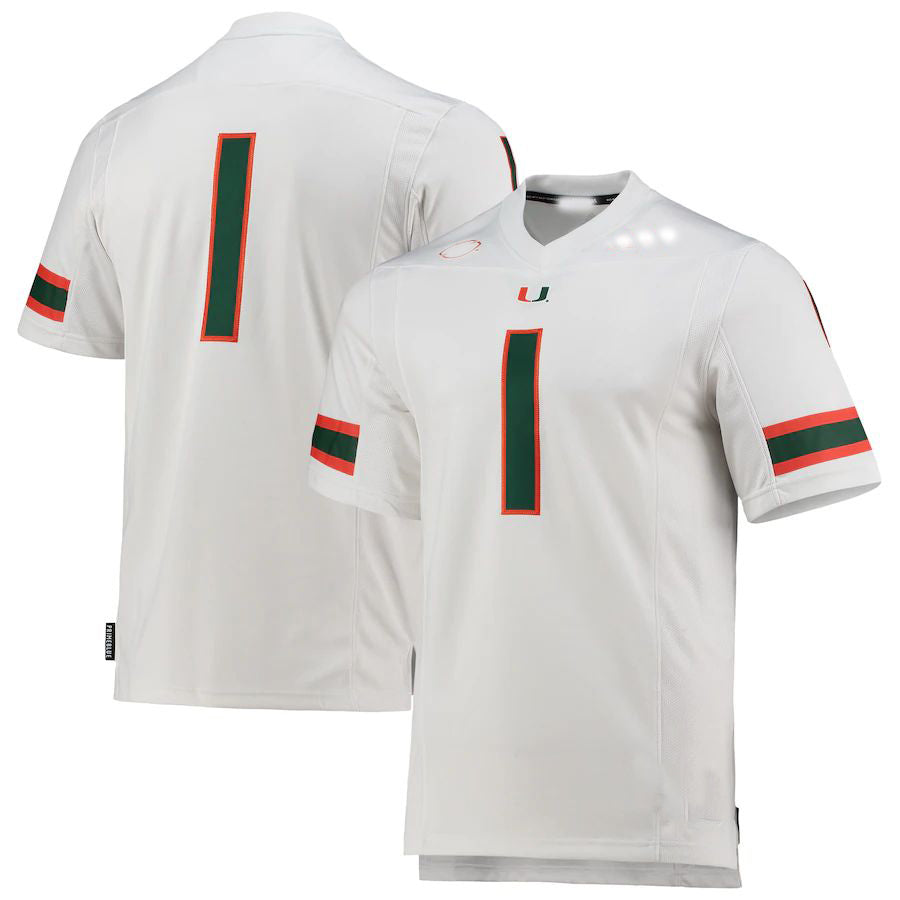 Custom #1 White Football Shirt Top