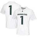 Custom #1 White College Shirt Top