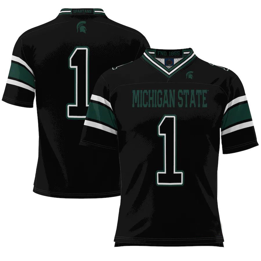 Custom #1 Black Football Shirt Top
