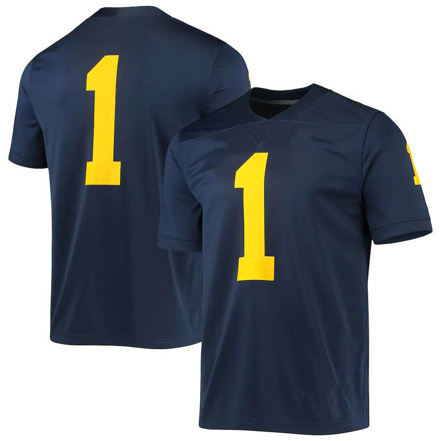 Custom #1 Navy College Shirt Top