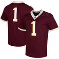 Custom #1 Maroon College Shirt Top