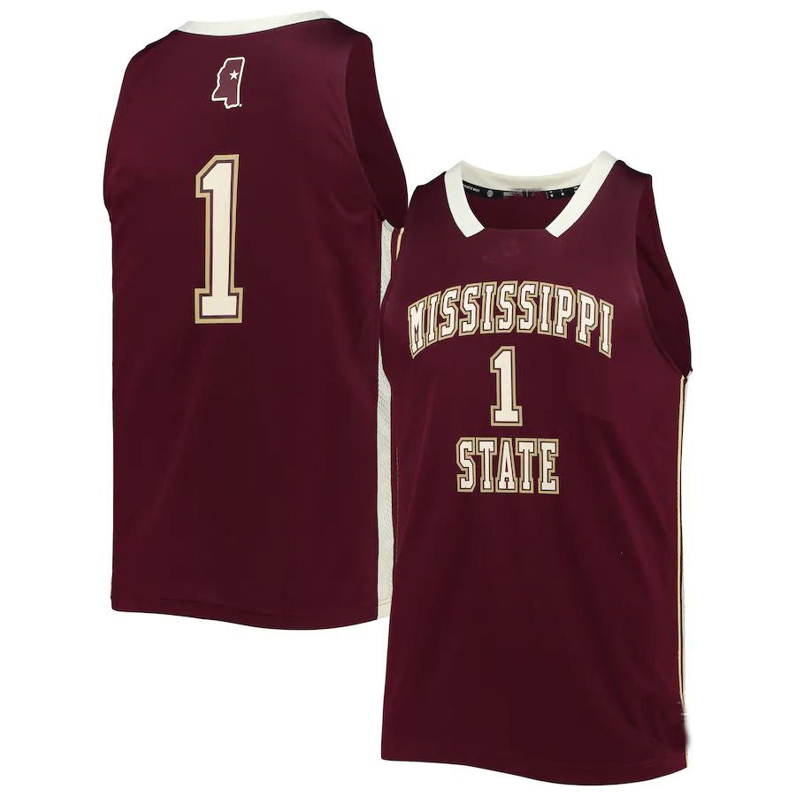 Custom #1 Maroon Retro College Shirt Top