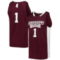 Custom #1 Maroon Basketball Shirt Top