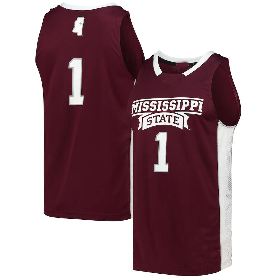 Custom #1 Maroon Basketball Shirt Top