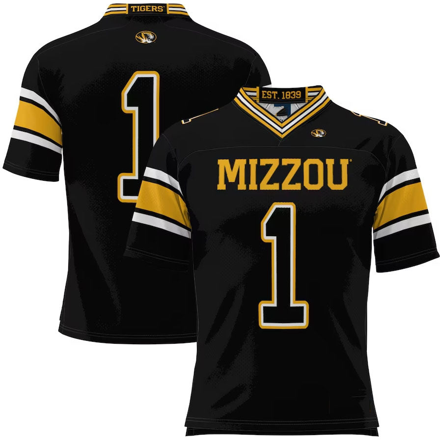 Custom #1 Black Football Shirt Top