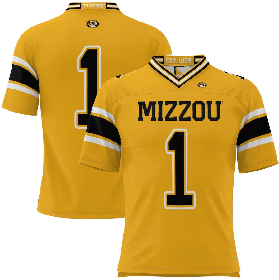 Custom #1 Gold Football Shirt Top