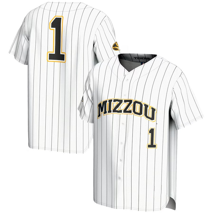 Custom #1 White DET Baseball Shirt Top