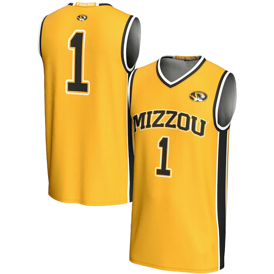Custom #1 Gold Basketball Shirt Top