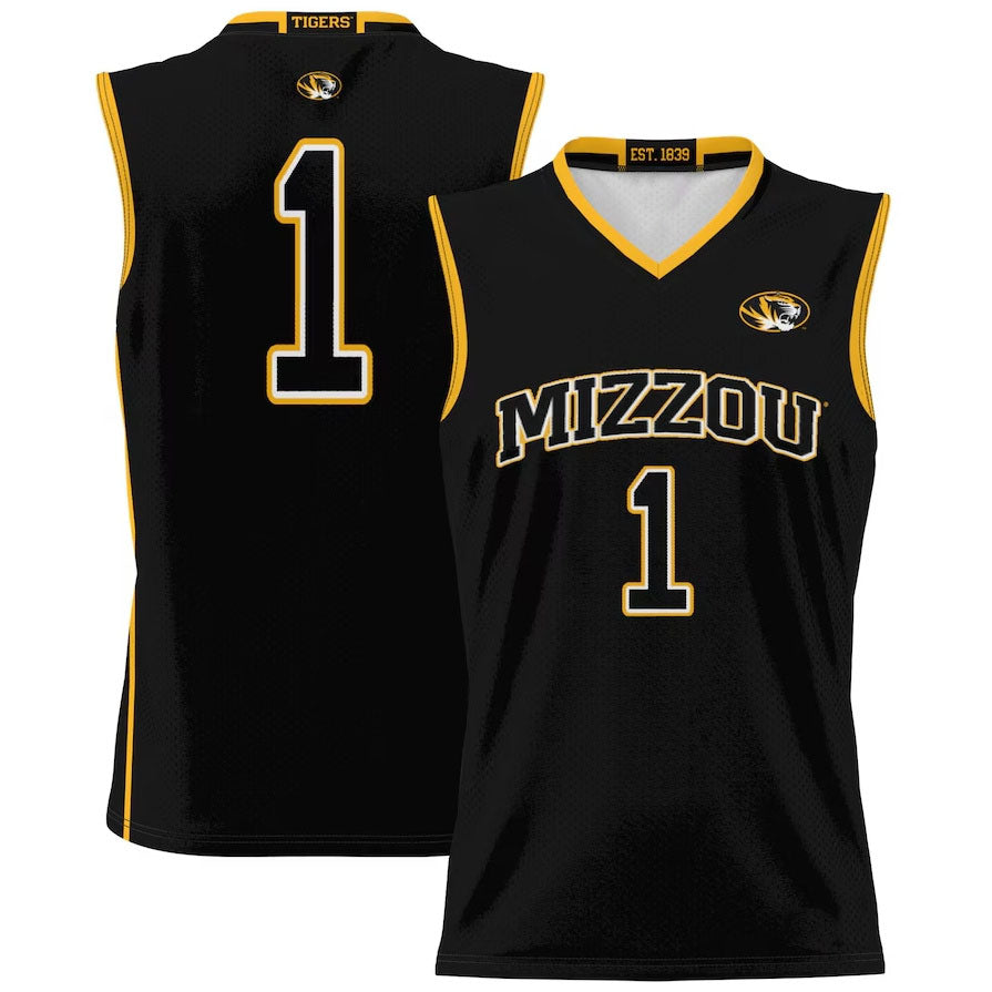 Custom #1 Black Basketball Shirt Top