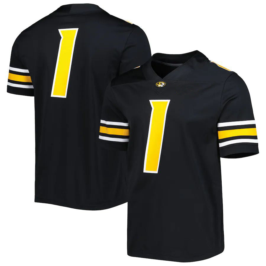 Custom #1 Black Football Shirt Top