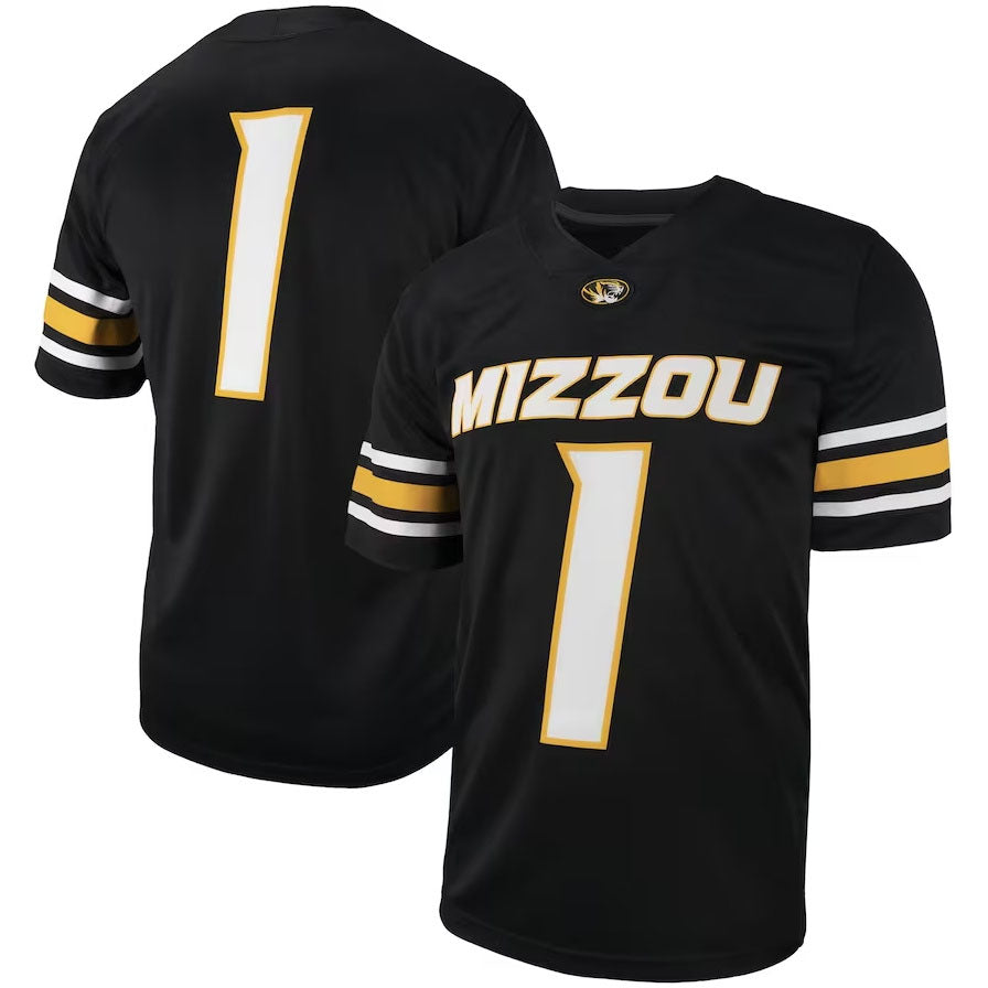 Custom #1 Black Football Shirt Top