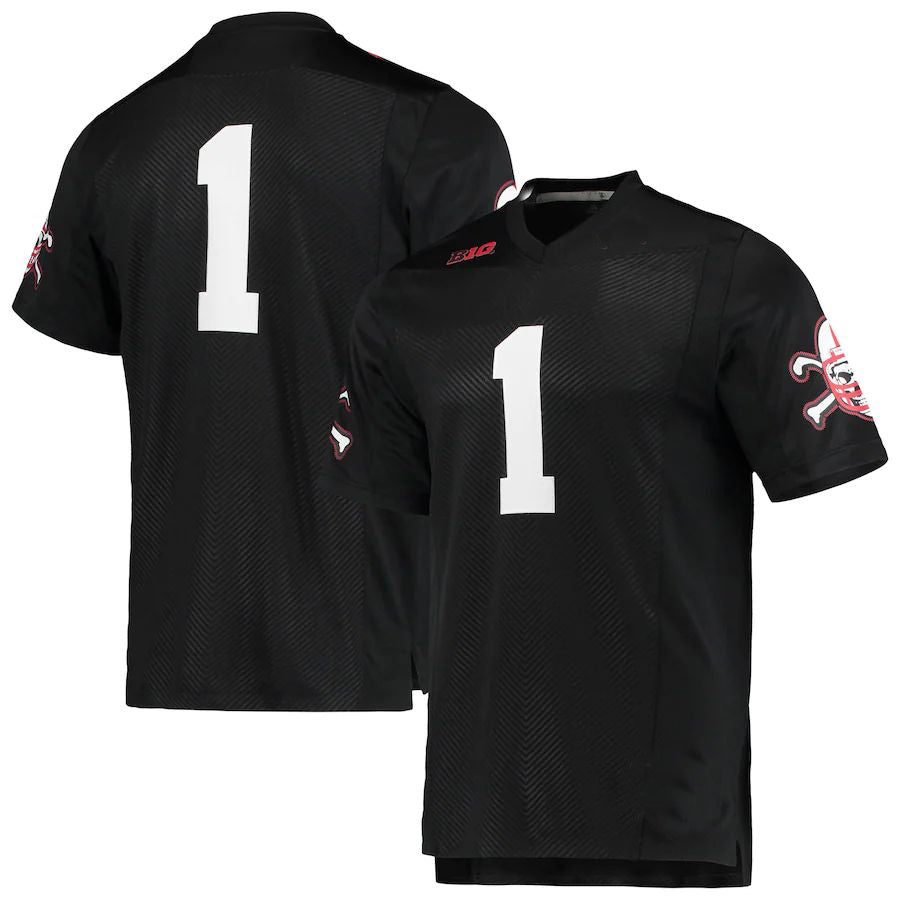 Custom #1 Black College Shirt Top