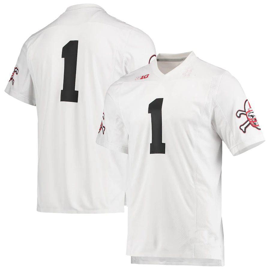 Custom #1 White College Shirt Top