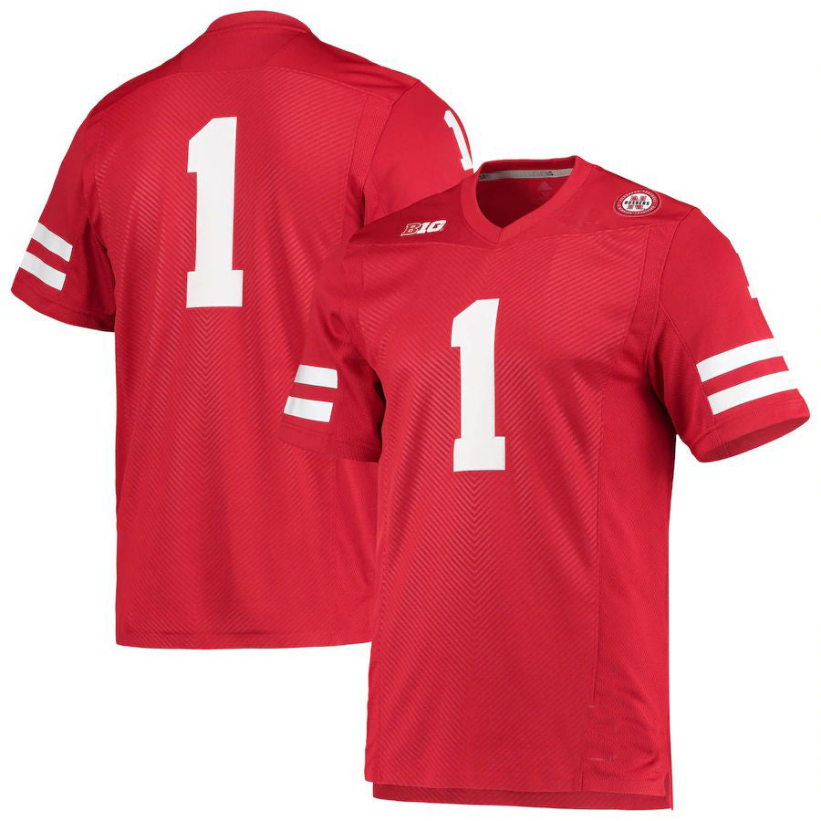 Custom #1 Scarlet Football Shirt Top