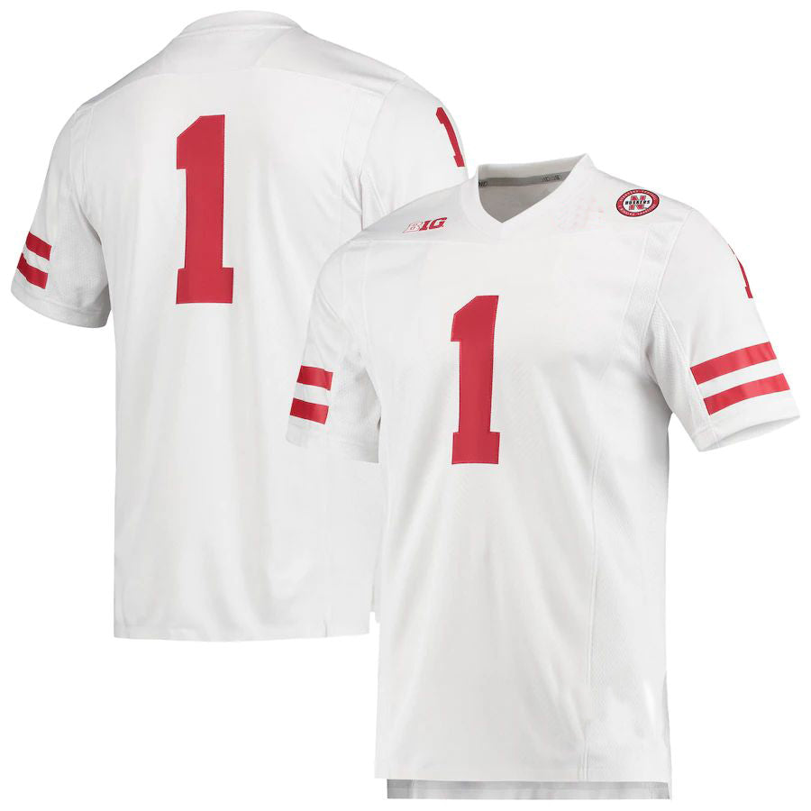 Custom #1 White Football Shirt Top