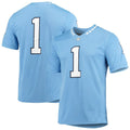 Custom #1 Carolina Blue College Shirt Top