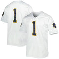Custom #1 White College Shirt Top