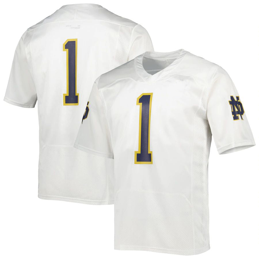 Custom #1 White Football Shirt Top