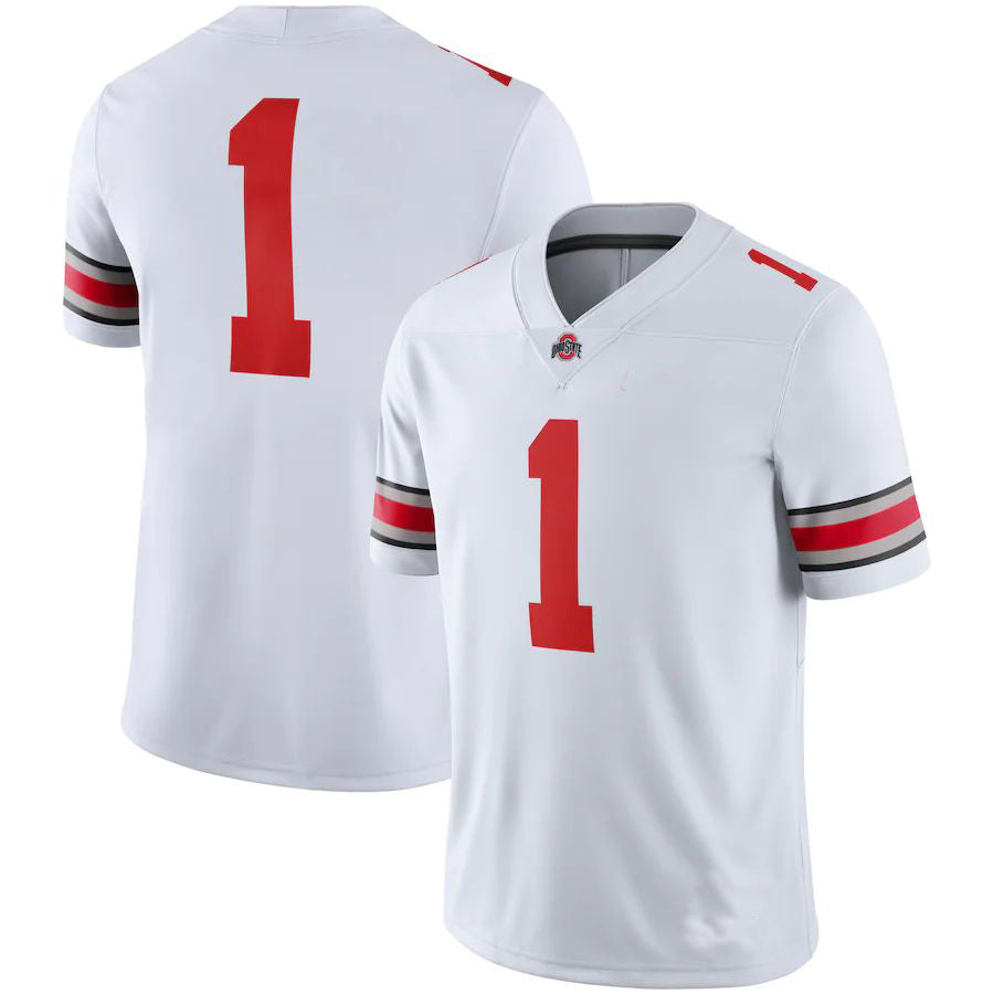 Custom #1 White Football Shirt Top