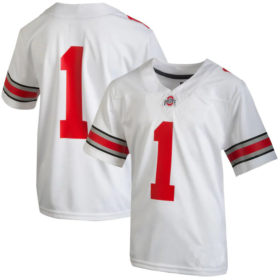 Custom #1 White Football Shirt Top