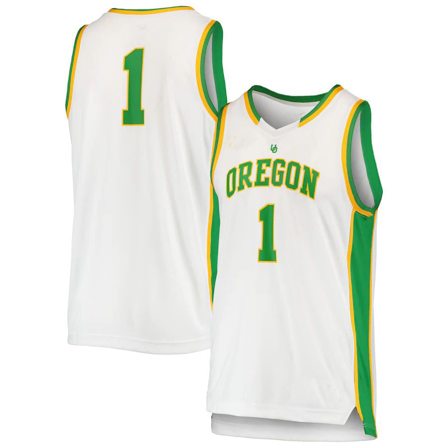 Custom #1 White Basketball Shirt Top