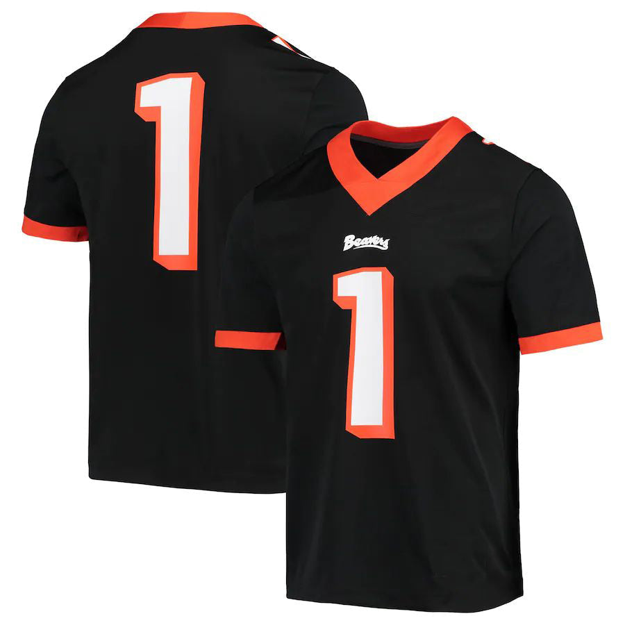 Custom #1 Black Football Shirt Top