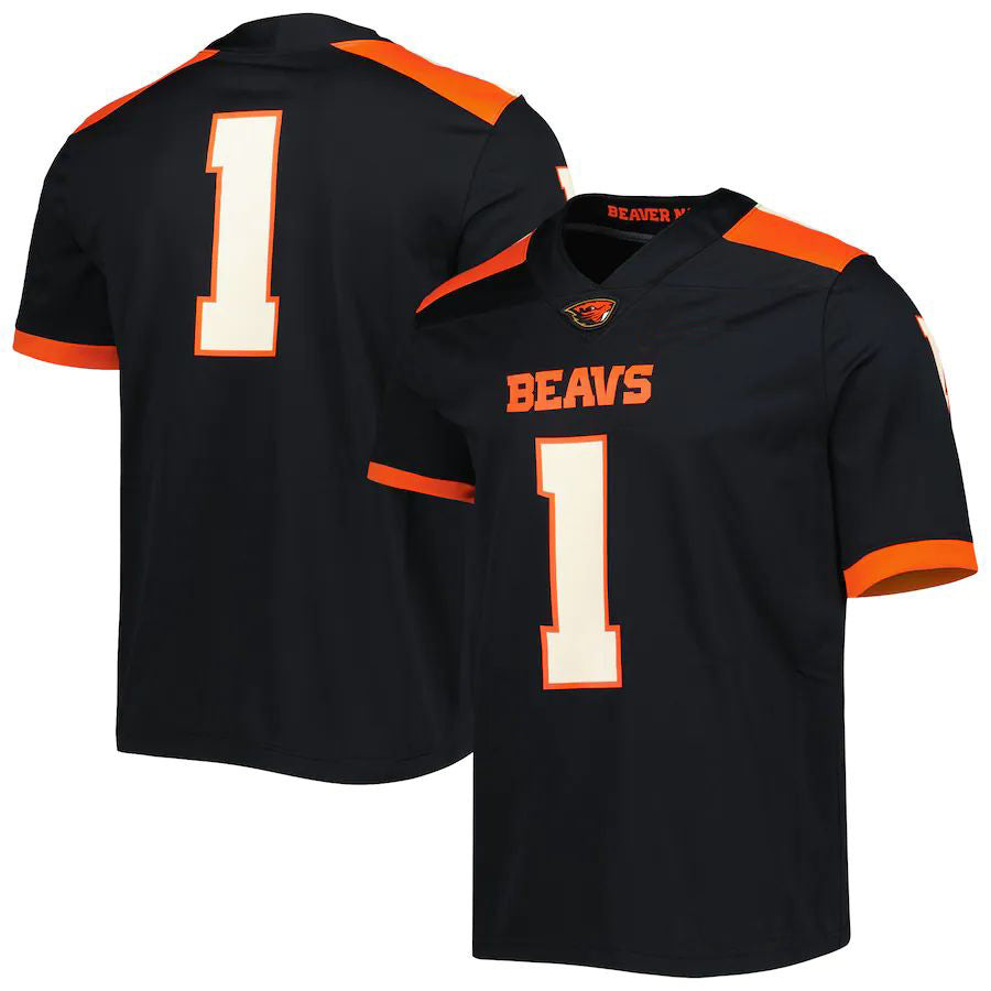Custom #1 Black Football Shirt Top