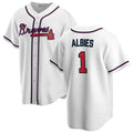 Custom #1 White ATL Baseball Shirt Top