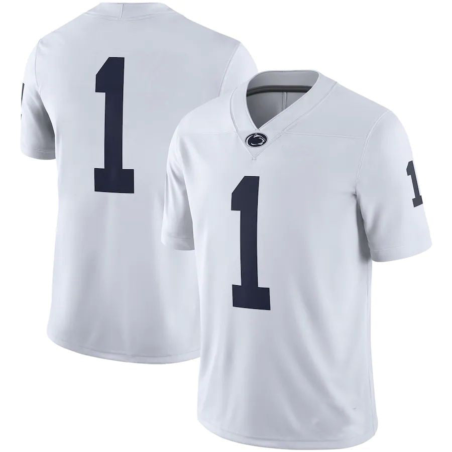 Custom #1 White College Shirt Top