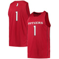 Custom #1 Scarlet Basketball Shirt Top
