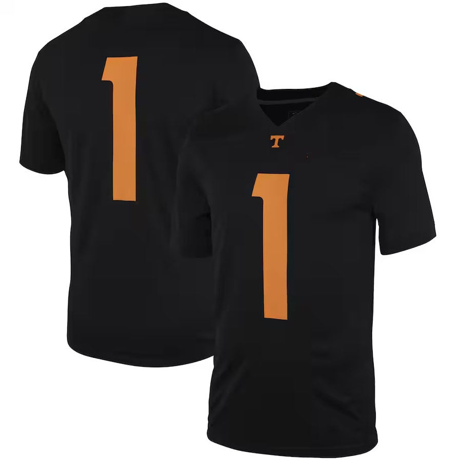 Custom #1 Black College Shirt Top