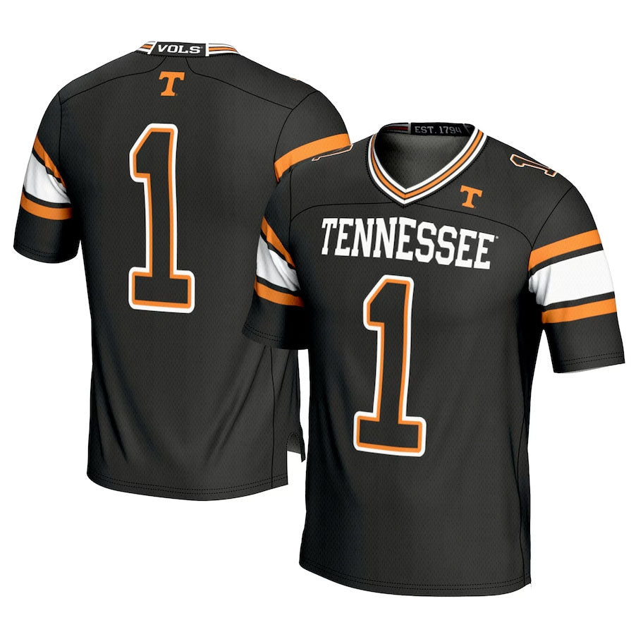 Custom #1 Black Football Shirt Top