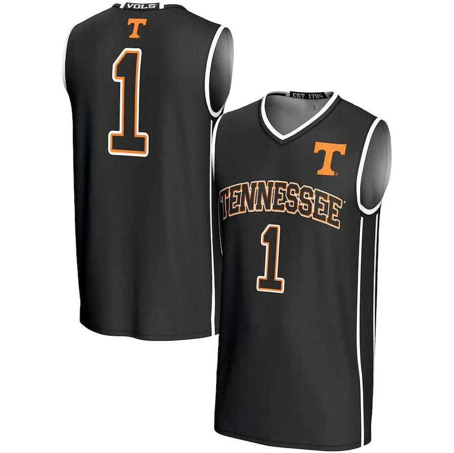 Custom #1 Black Basketball Shirt Top