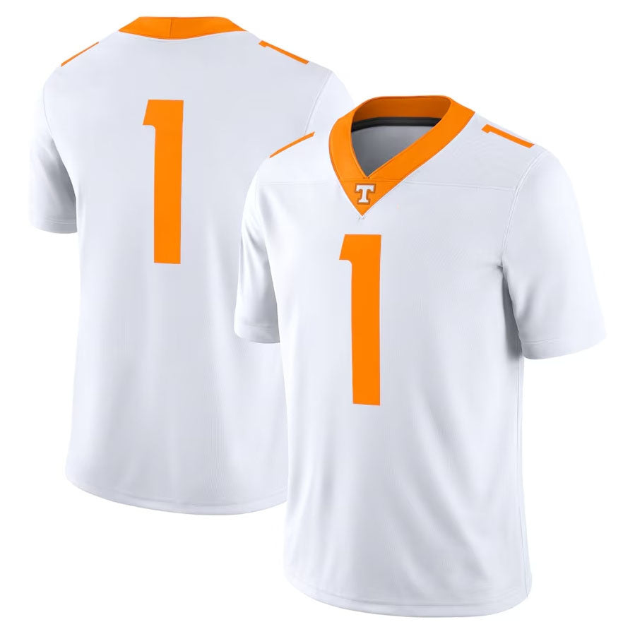 Custom #1 White College Shirt Top