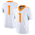 Custom #1 White College Shirt Top