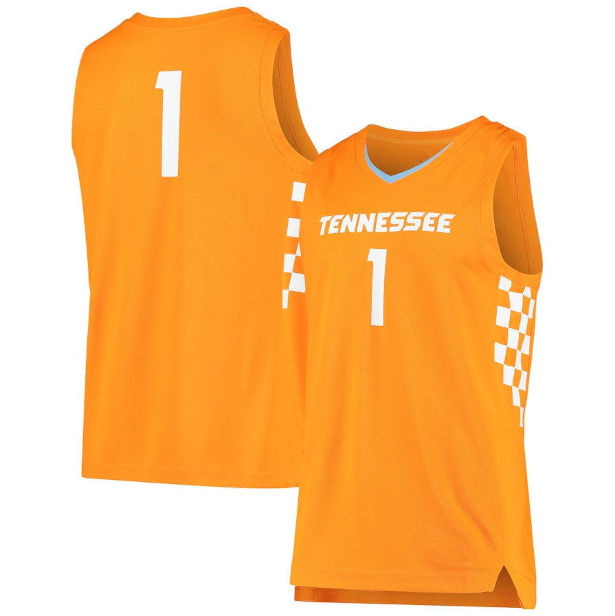 Custom #1 Orange Basketball Shirt Top