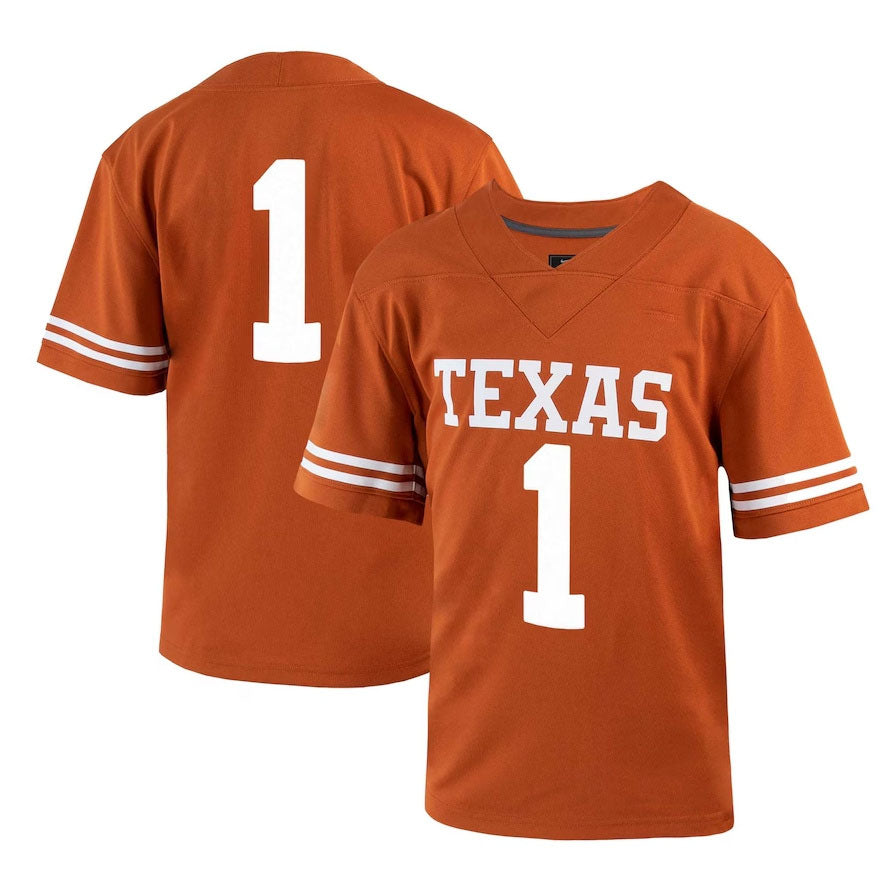 Custom #1 Orange Football Shirt Top