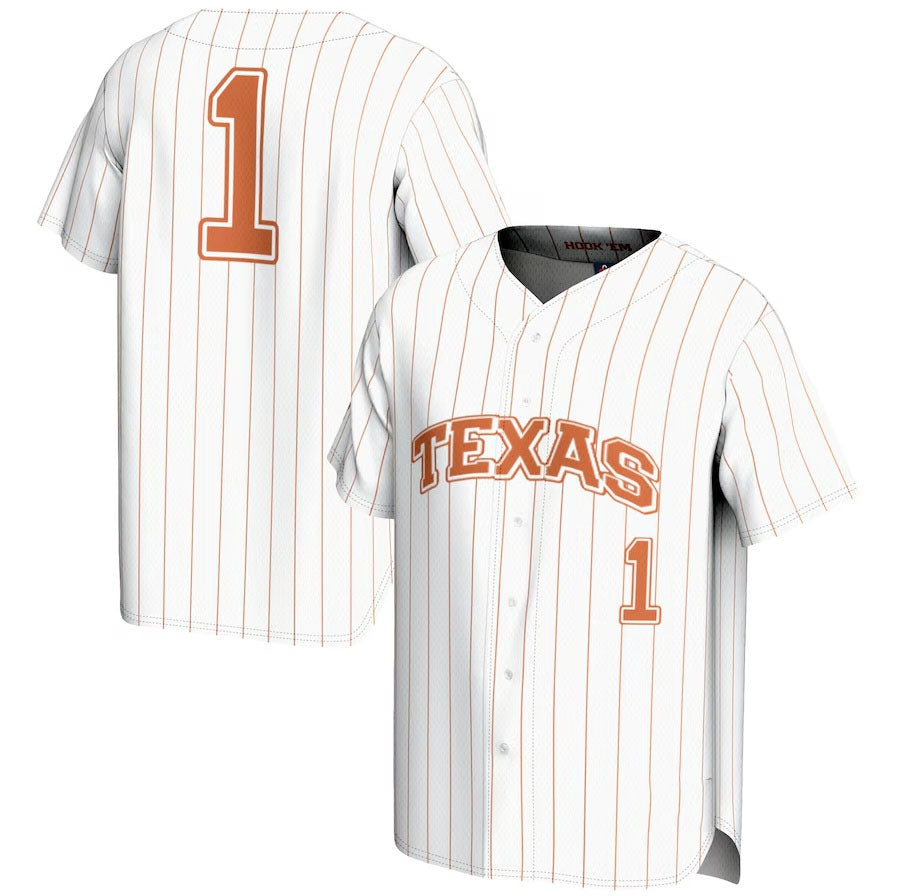 Custom #1 White Baseball Shirt Top