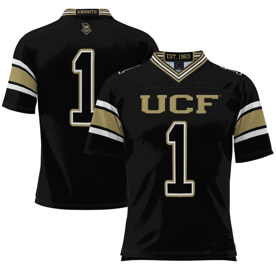 Custom #1 Black Football Shirt Top