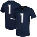 Custom #1 Navy College Shirt Top