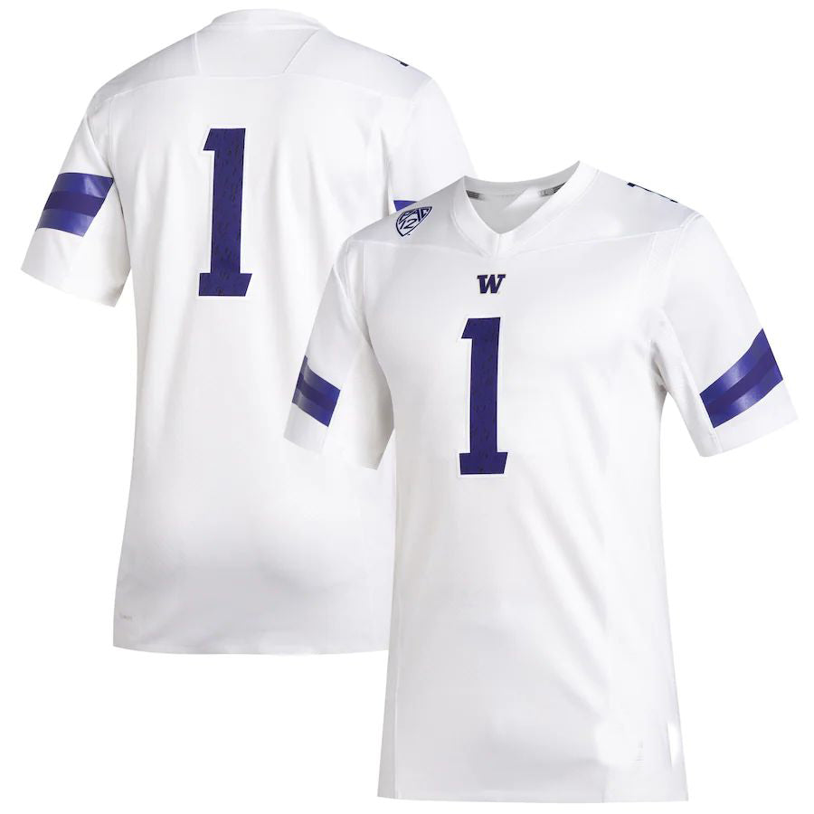 Custom #1 White Football Shirt Top