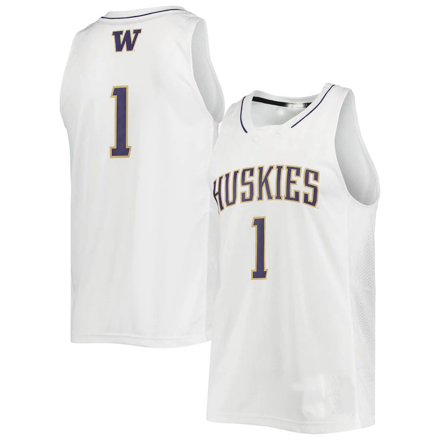 Custom #1 White Basketball Shirt Top