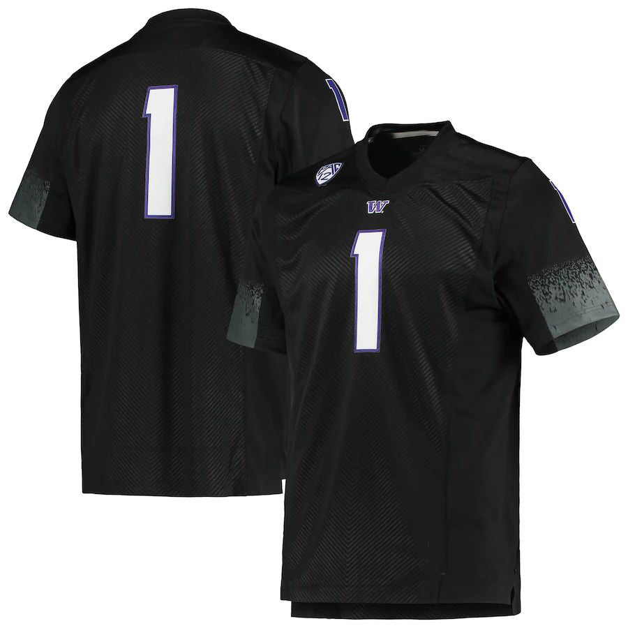 Custom #1 Black Football Shirt Top