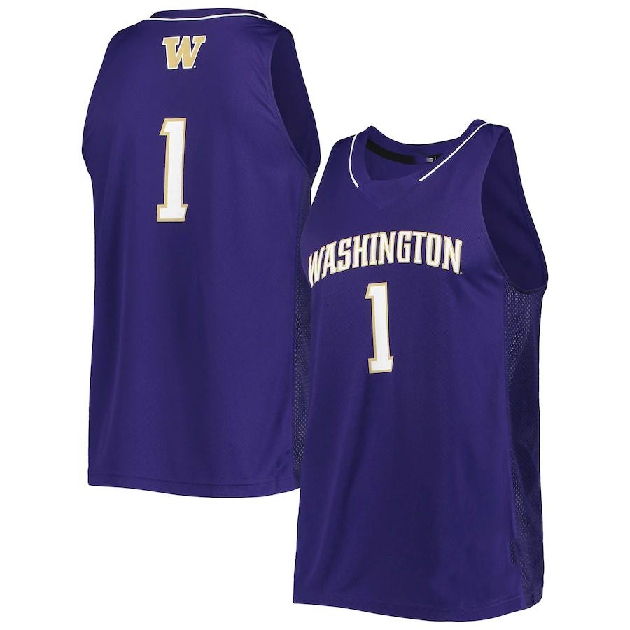 Custom #1 Purple Basketball Shirt Top