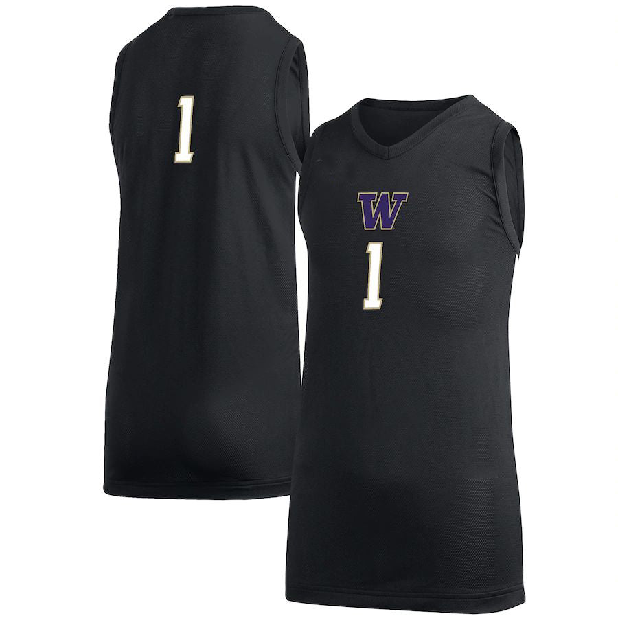 Custom #1 Black College Shirt Top